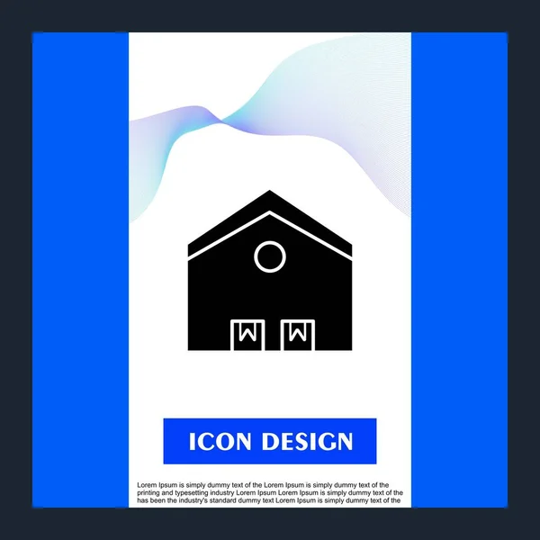 Ikona Skladu Izolovaná Abstraktním Pozadí — Stock fotografie