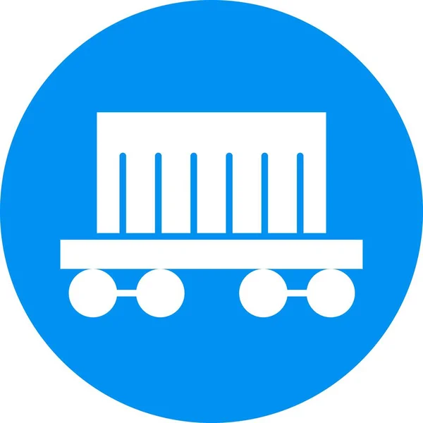 Cargo Train Icon Isolated Abstract Backgroun — Stock Photo, Image