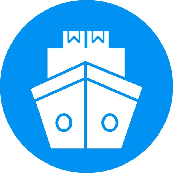 Ship Icon Isolated Abstract Backgroun — Stock Photo, Image