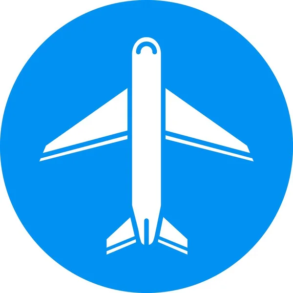 Flugzeug Ikone Isoliert Auf Abstraktem Hintergrund — Stockfoto