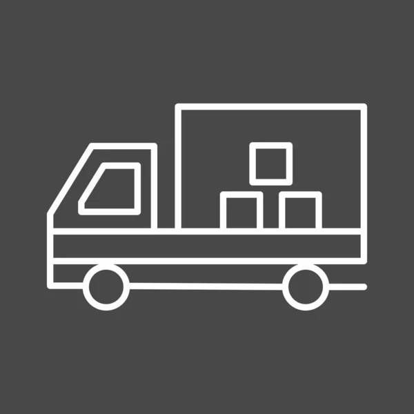 Ikona Dostawy Ciężarówki Izolowane Abstrakcyjnym Tle — Zdjęcie stockowe
