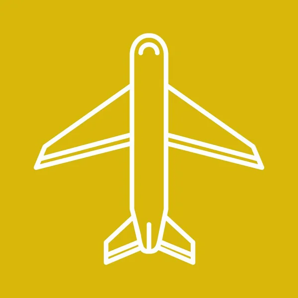Ikona Samolotu Izolowana Abstrakcyjnym Tle — Zdjęcie stockowe