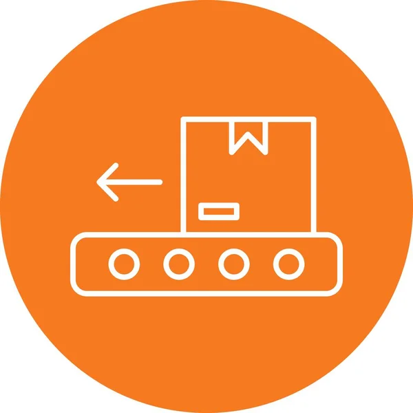 Logistics Conveyor icon isolated on abstract backgroun