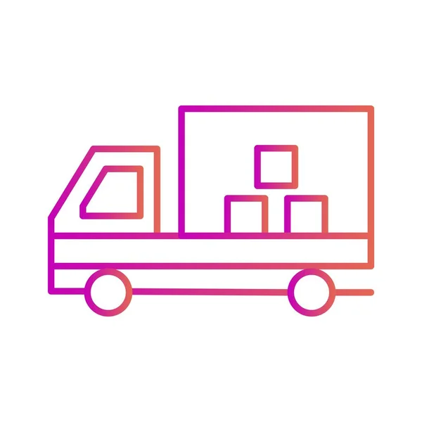 Delivery Truck Icon Isolated Abstract Backgroun — Stock Photo, Image