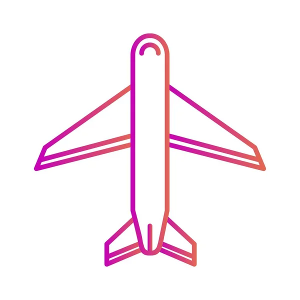 Icono Avión Aislado Sobre Fondo Abstracto —  Fotos de Stock
