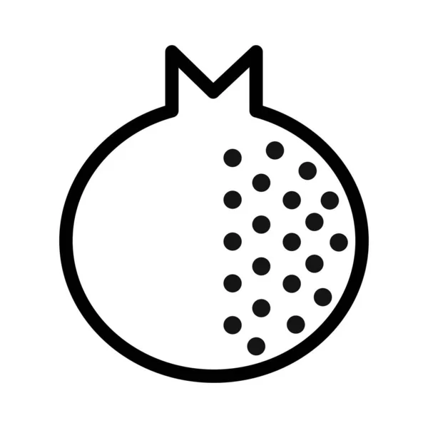 Pomegranate Icon Isolated Abstract Backgroun — Stock Photo, Image