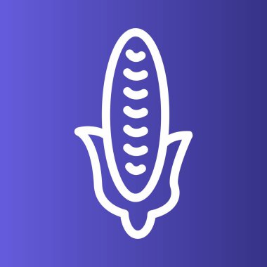 Soyut olarak izole edilmiş mısır simgesi 