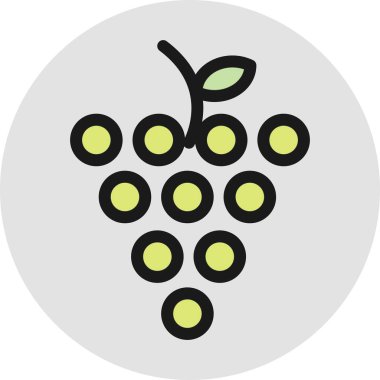 Soyut grupta izole edilmiş üzüm simgesi