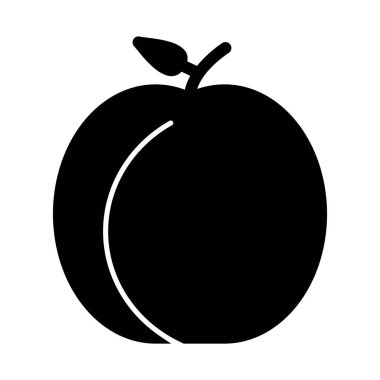 şeftali simgesi soyut bir grupta izole edildi