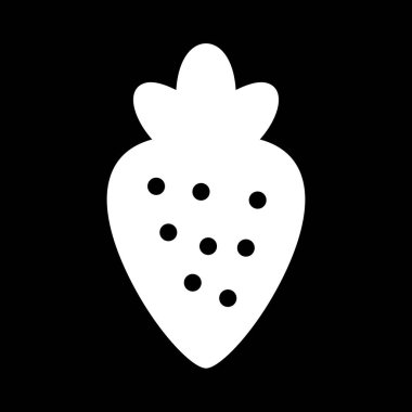 Soyut grupta izole edilmiş çilek simgesi