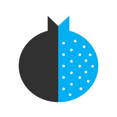 Soyut arka grupta izole edilmiş nar simgesi