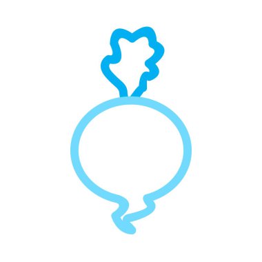 Soyut olarak izole edilmiş turp simgesi 