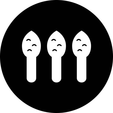 Soyut grupta kuşkonmaz simgesi izole edildi