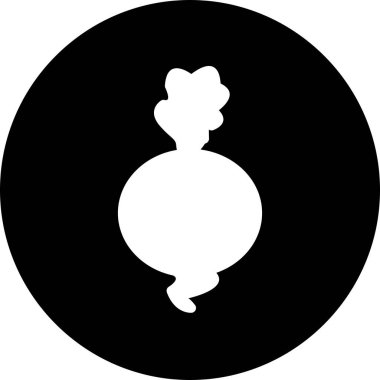 Soyut olarak izole edilmiş turp simgesi 