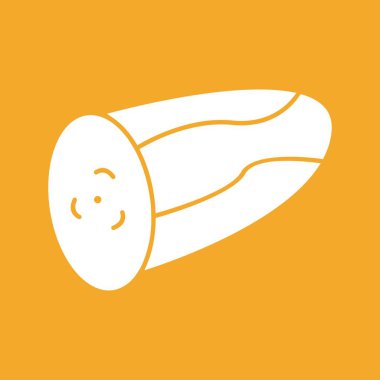 Soyut olarak izole edilmiş turp simgesi 