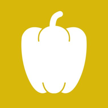 Kırmızı biber simgesi soyut bir grupta izole edildi