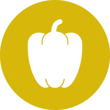 Kırmızı biber simgesi soyut bir grupta izole edildi