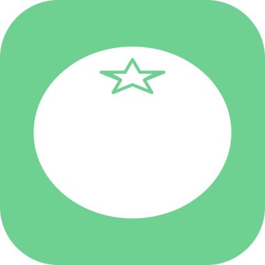 Domates ikonu soyut bir grupta izole edildi