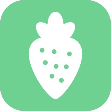 Soyut grupta izole edilmiş çilek simgesi