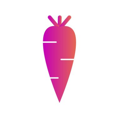 Soyut olarak izole edilmiş turp simgesi 