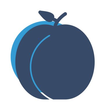 şeftali simgesi soyut bir grupta izole edildi