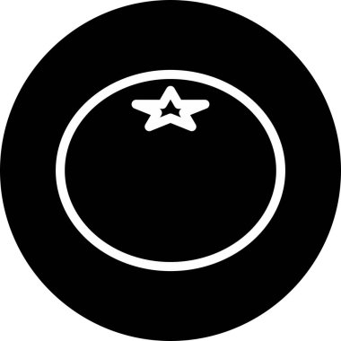 Domates ikonu soyut bir grupta izole edildi