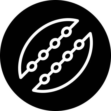 Bezelye simgesi soyut bir grupta izole edildi