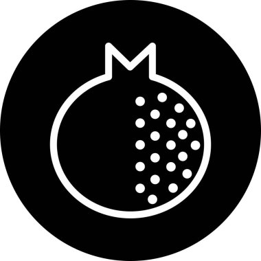 Soyut arka grupta izole edilmiş nar simgesi