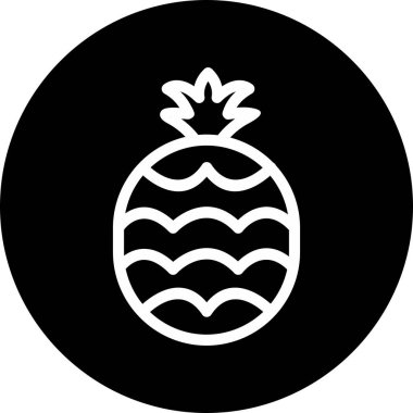 Soyut arka grupta izole edilmiş ananas simgesi