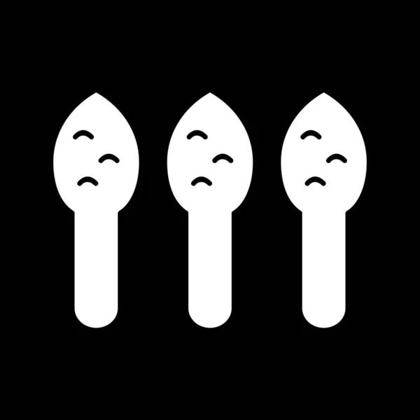 Ikona Szparagów Izolowana Abstrakcyjnym Tle — Zdjęcie stockowe
