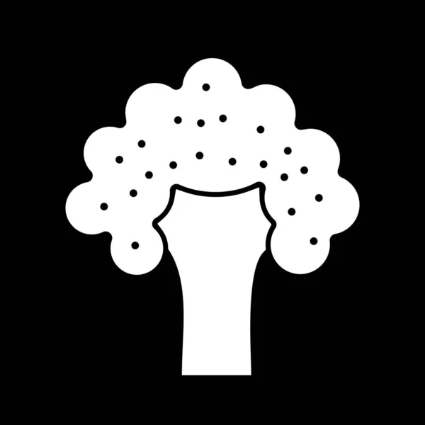Ikona Kalafiora Izolowana Abstrakcyjnym Tle — Zdjęcie stockowe