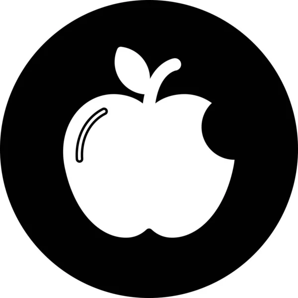 Icono Apple Aislado Sobre Fondo Abstracto — Foto de Stock