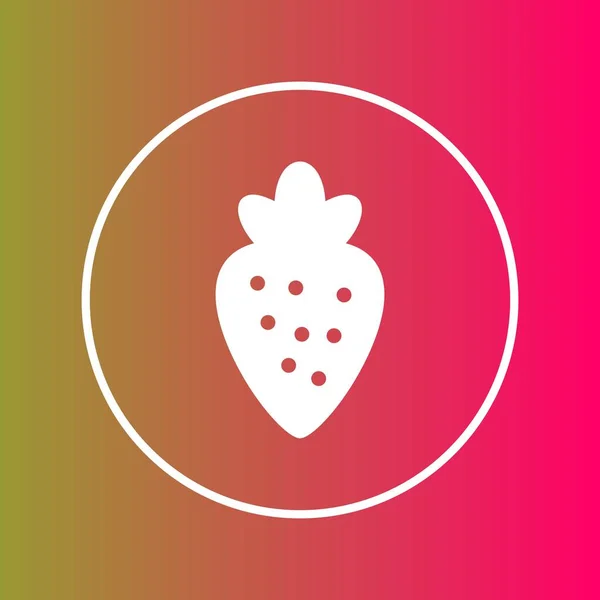 Strawberry Icon Isolated Abstract Backgroun — Stock Photo, Image