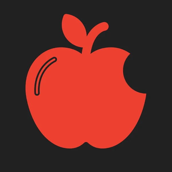 Apple Ikona Izolowane Abstrakcyjnym Tle — Zdjęcie stockowe