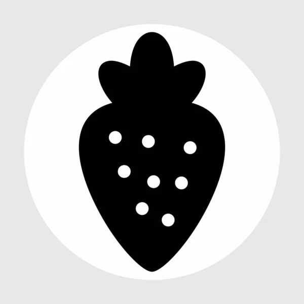 Іконка Полуниці Ізольована Абстрактному Фоні — стокове фото