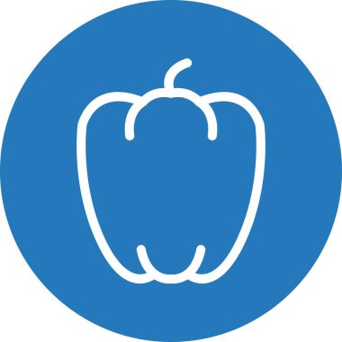 Kırmızı biber simgesi soyut bir grupta izole edildi