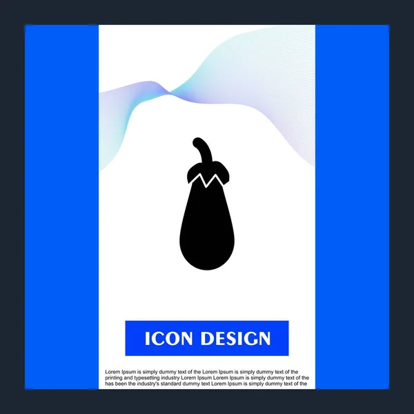 Иконка Баклажана Изолирована Абстрактном Бэкгрунте — стоковое фото