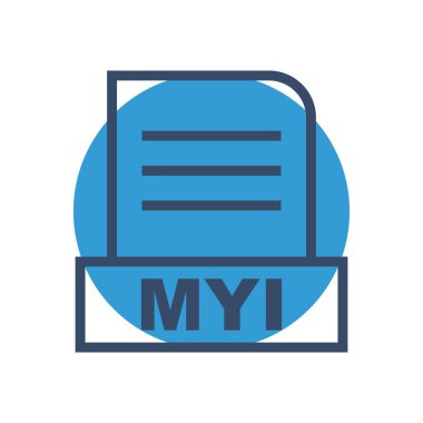 MYI dosyası soyut arkaplanda izole edildi