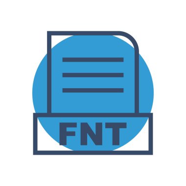 FNT dosyası soyut arkaplanda izole edildi