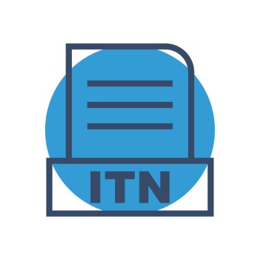 ITN dosyası soyut arkaplanda izole edildi