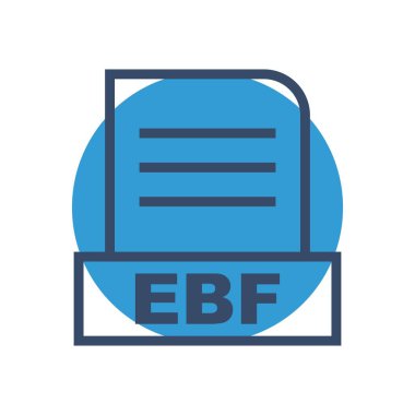 EBF dosyası soyut Arkaplanda izole edildi