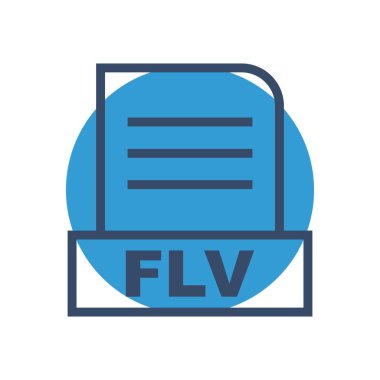 FLV dosyası soyut arkaplanda izole edildi