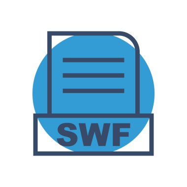 SWF dosyası soyut arkaplanda izole edildi 