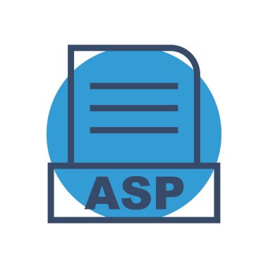 ASP dosyası soyut arkaplanda izole edildi