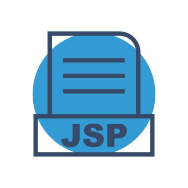 JSP dosyası soyut Arkaplanda izole edildi 