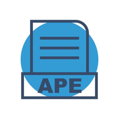 APE dosyası soyut arkaplanda izole edildi