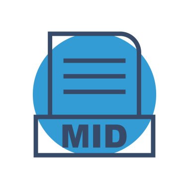 MID dosyası soyut arkaplanda izole edildi