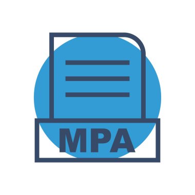 MPA dosyası soyut arkaplanda izole edildi