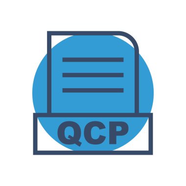 QCP dosyası soyut arkaplanda izole edildi