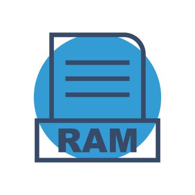 Soyut Arkaplanda RAM dosyası izole edildi